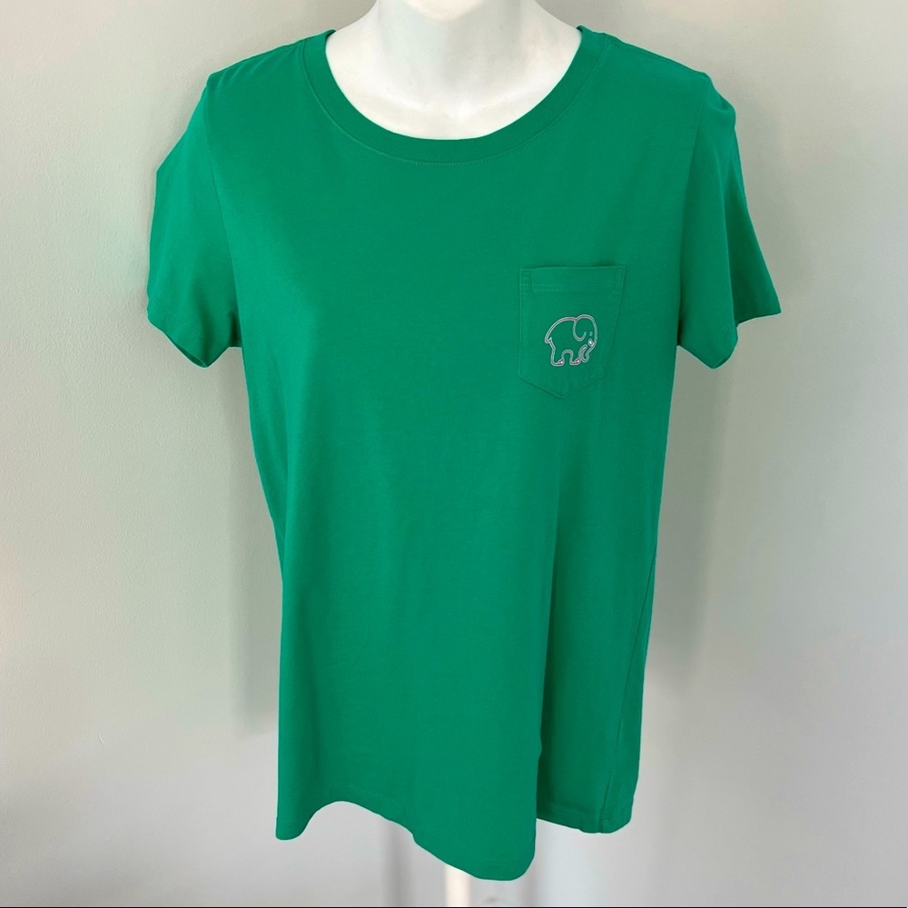 Ivory Ella Green Pocket Tee